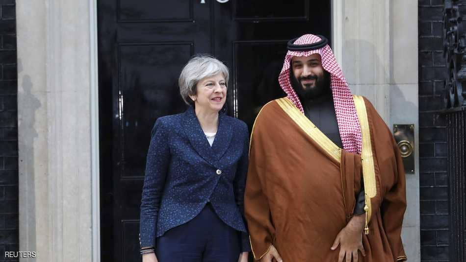 ولي العهد السعودي وماي يتفقان على التصدي لإيران