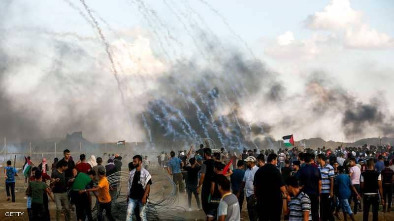 استشهاد فلسطيني وإصابات العشرات بالرصاص الإسرائيلي في غزة