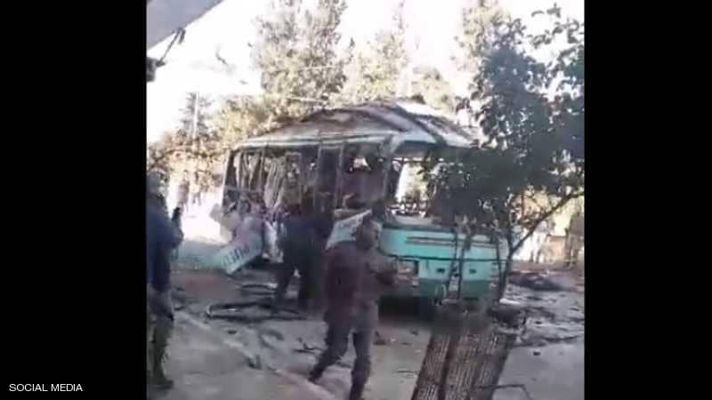 قتلى وجرحى بانفجار حافلة في عفرين السورية