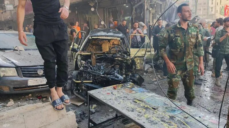 مقتل شخص بانفجار عبوة ناسفة واحتراق 3 سيارات في دمشق