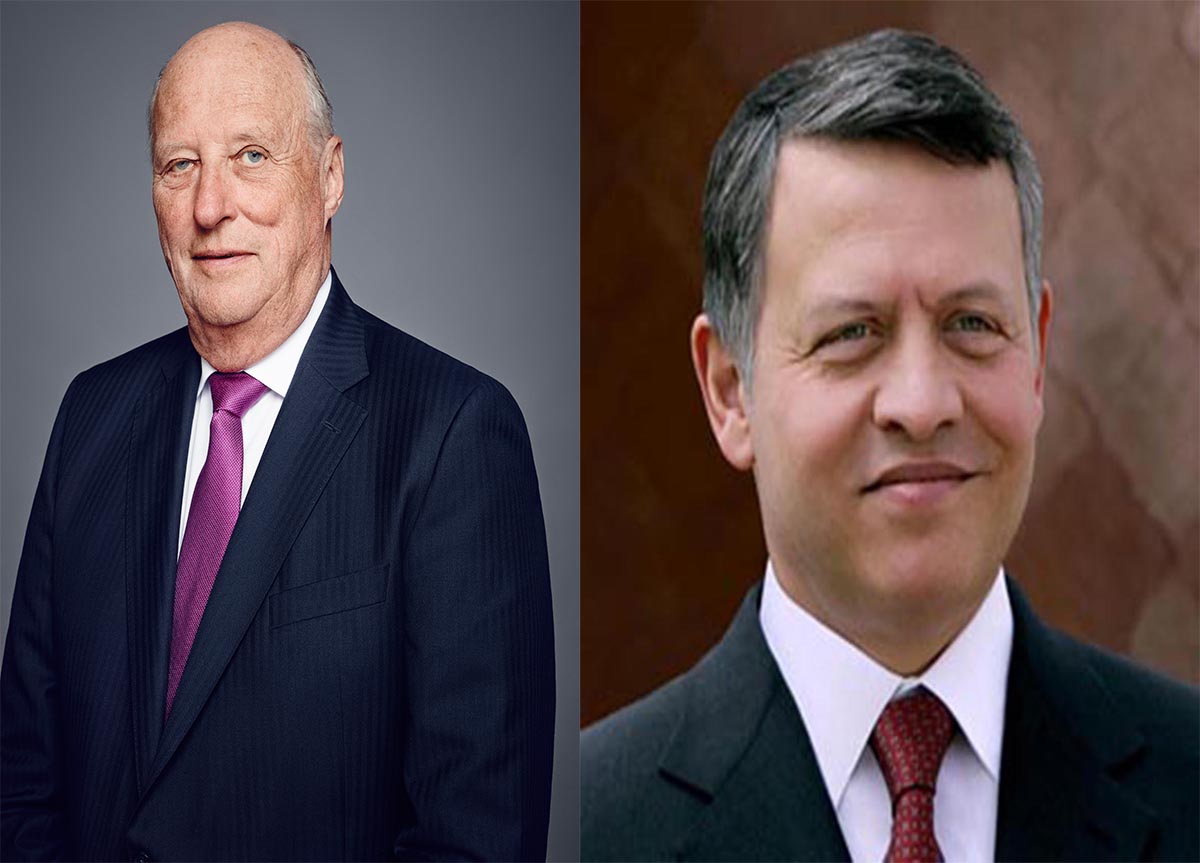 جلالة الملك عبدالله الثاني يجري مباحثات مع ملك النرويج في عمان اليوم