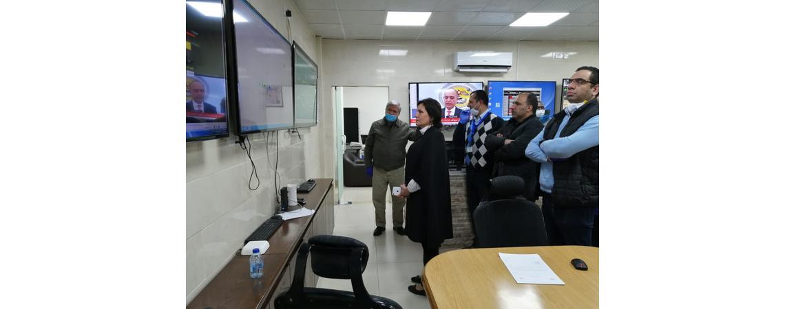 زواتي تتفقد سير العمل بخطة الطوارئ في غرفة عمليات الطاقة والمعادن