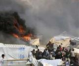 حريق بمخيم الزعتري.. وفاة لاجىء سوري وإصابة طفليه