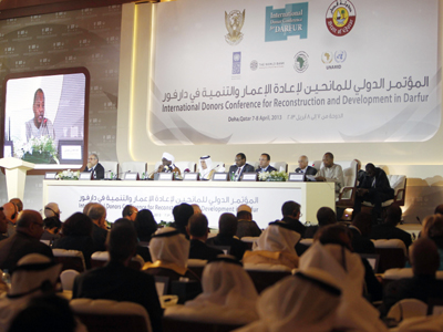 قطر تتعهد بتقديم نصف مليار دولار لاعادة اعمار دارفور 