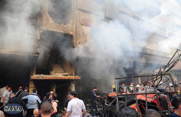 “سانا”: مقتل 10 اشخاص في انفجار جرمانا في دمشق