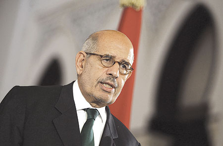 البرادعي: حتى يبدأ الحوار مع«الإخوان»يجب أن يعلنوا نبذ العنف