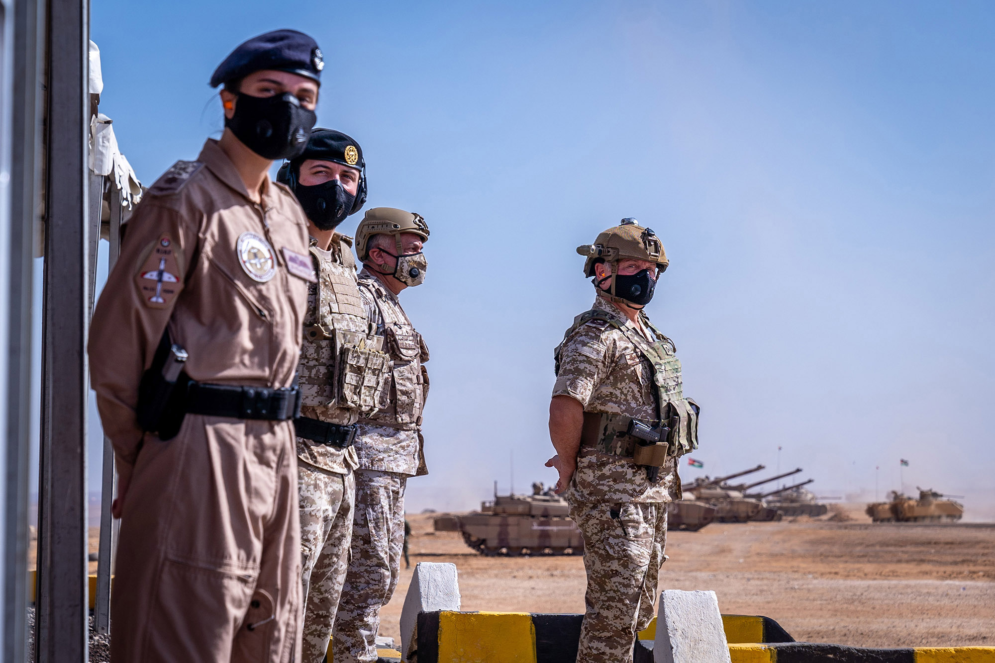 جلالة الملك يتابع مجريات التمرين التعبوي قلعة صلاح الدين في المنطقة العسكرية الشرقية