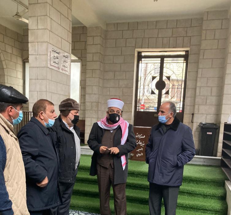 وزير الاوقاف يتفقد المسجد الحسيني ويوعز بحصر الأضرار جراء الحالة الجوية واصلاحها