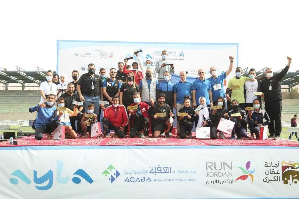 الجمعية الأردنية للماراثونات تختتم سباق آيلة نصف ماراثون البحر الأحمر