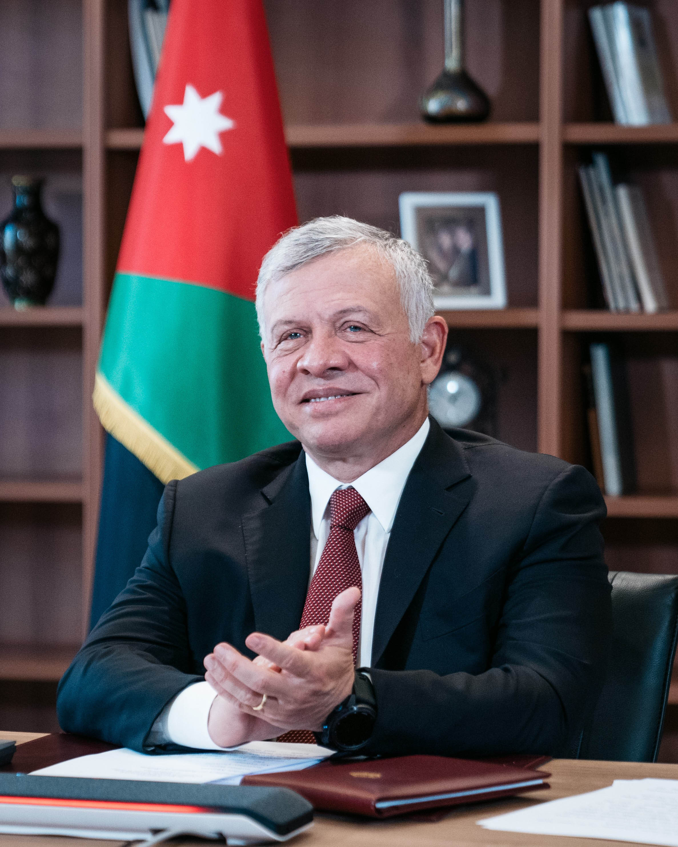 جلالة الملك يشارك عبر الاتصال المرئي بفعالية تسليم غوتيريس جائزة مصباح السلام