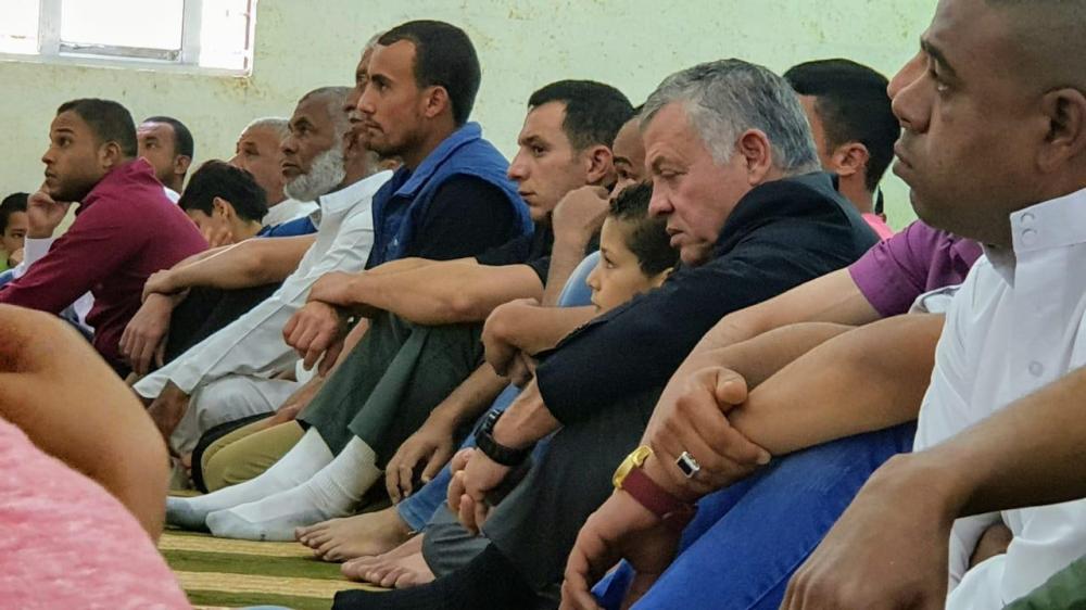 جلالة الملك يمضي ظهيرة أول جمعة من رمضان بين الأهل في بلدة المخيبة شمالي إربد
