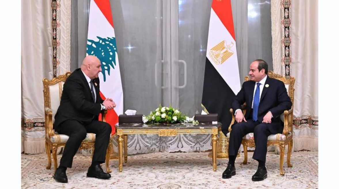 السيسي: مصر تواصل مساعيها لدفع إسرائيل نحو الانسحاب من لبنان