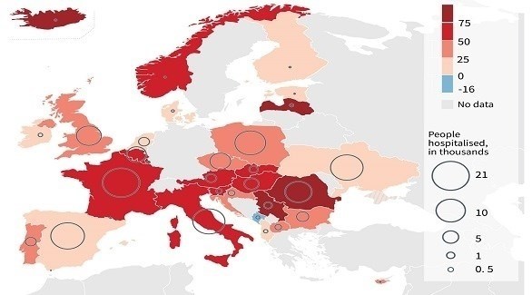 900 ألف وفاة بكورونا في أوروبا منذ ديسمبر 2019