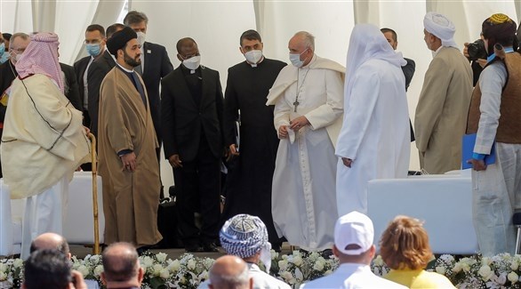 البابا يندّد بـ”الإرهاب الذي يسيء للدين”