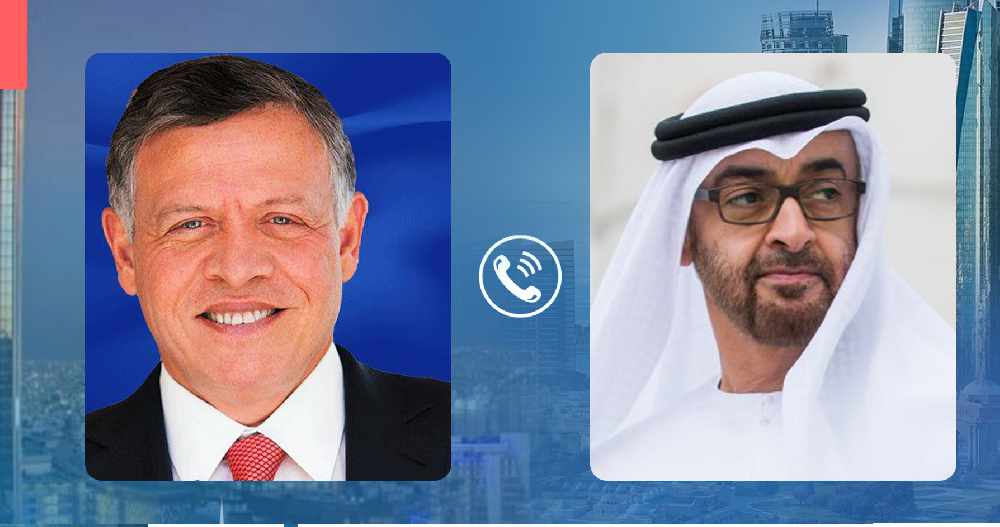 جلالة الملك وولي عهد أبو ظبي يؤكدان رفضهما لأي إجراء إسرائيلي أحادي لضم أراض في الضفة الغربية