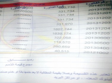 سيدة تتسلم فاتورة كهرباء بقيمة 7000 دينار