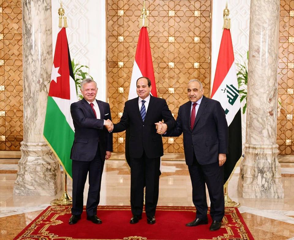 البيان الختامي المشترك للقمة الثلاثية المصرية الأردنية العراقية