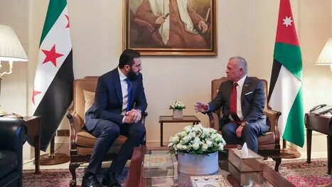 ملك الأردن والشرع يؤكدان أهمية تعزيز الأمن على الحدود