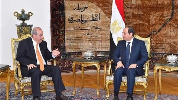 السيسي يبحث مع علاوي مكافحة الإرهاب والأزمة الخليجية