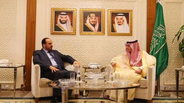 الجبير يلتقي ممثل المعارضة السورية في الرياض