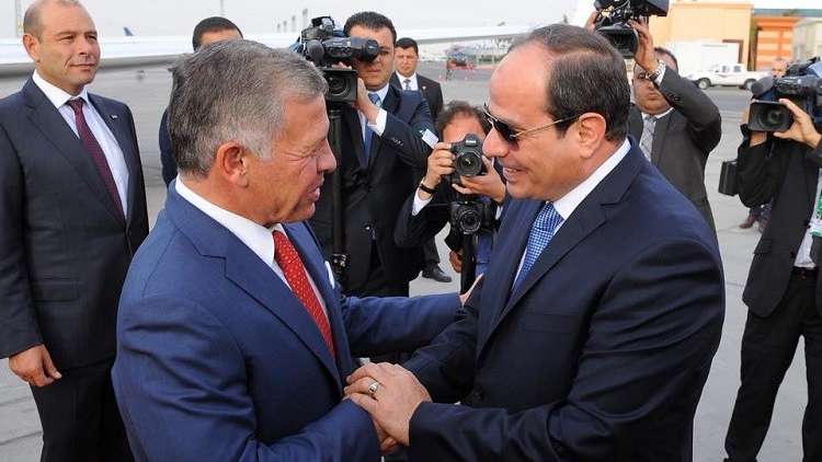 الرئيس المصري يبحث مع العاهل الأردني الأوضاع في سوريا وفلسطين