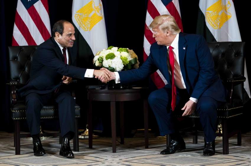 ترامب: السيسي نجح في تحقيق النظام والأمن في مصر