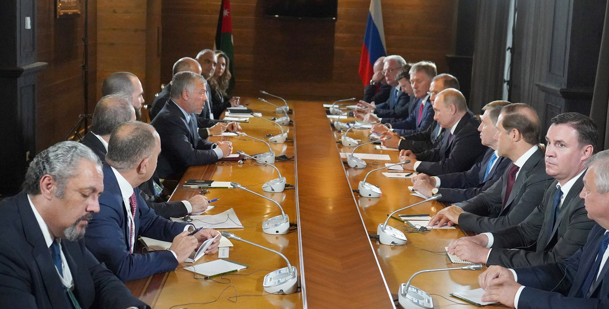 جلالة الملك عبدالله الثاني يعقد مباحثات مع الرئيس الروسي