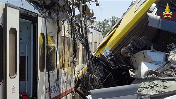 إصابة 35 شخصًا في تصادم قطارين بسويسرا