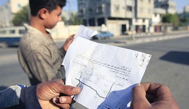 طائرات إسرائيلية تلقي بيانات تحذيرية على سكان قطاع غزة