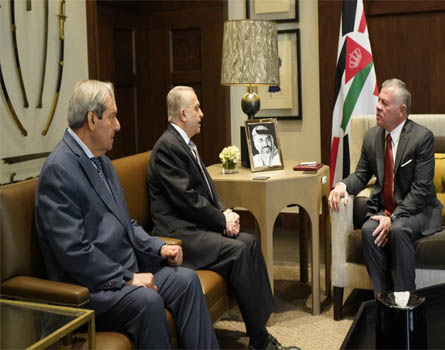 جلالة الملك عبدالله الثاني يستقبل وزير الخارجية العراقي محمد الحكيم  في قصر الحسينية