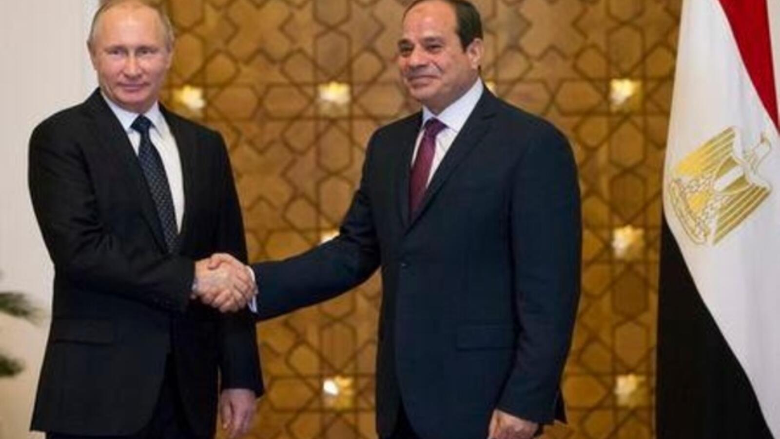 السيسي وبوتين يستعرضان القضية الفلسطينية و القضايا الإقليمية والدولية