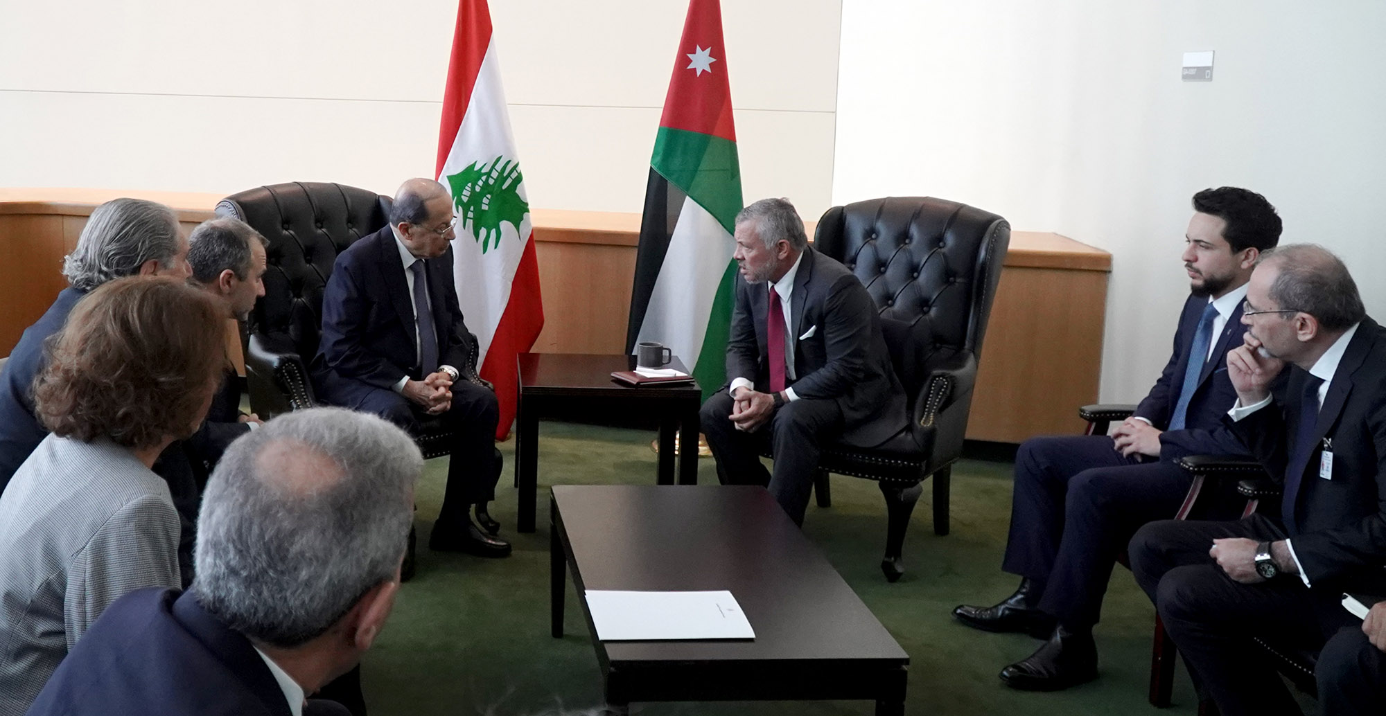 جلالة الملك عبدالله الثاني يلتقي الرئيس اللبناني في نيويورك