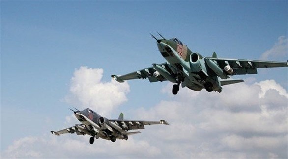 قصف مواقع داعش في البادية السورية