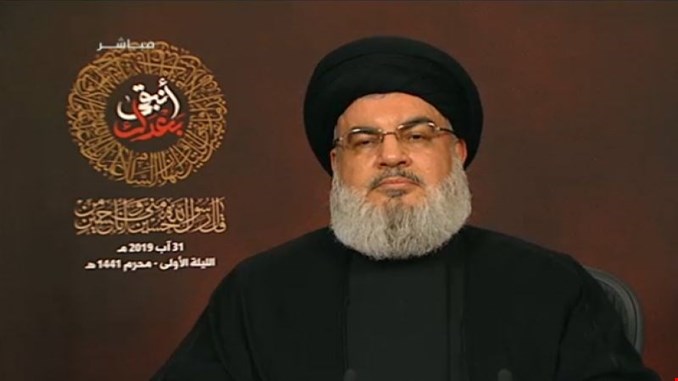 نصر الله:”المقاومة معنية بأن يبقى العدو حائراً كما هو الآن والرد على الضربة الإسرائيلية أمر محسوم”.