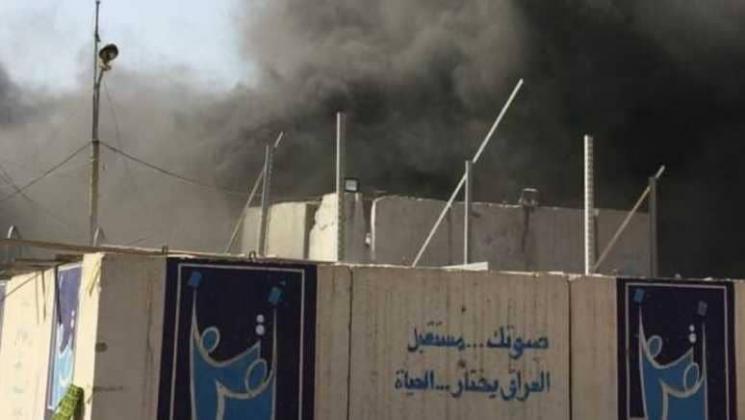 حريق يلتهم أكبر مخزن لصناديق الاقتراع قبل إعادة الفرز في بغداد