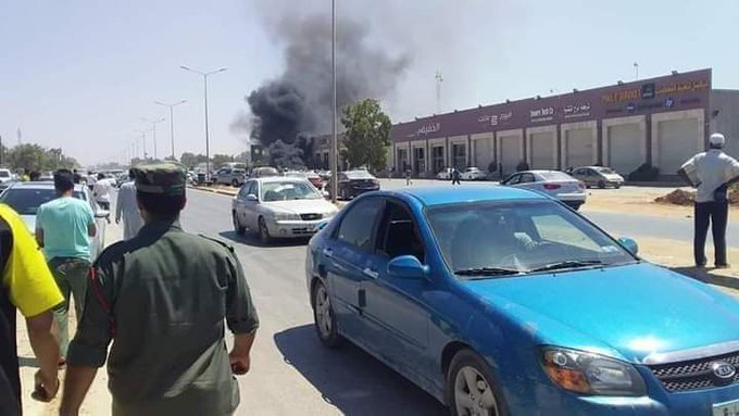 سقوط ضحايا في تفجير قرب مجمع تجاري بمدينة بنغازي