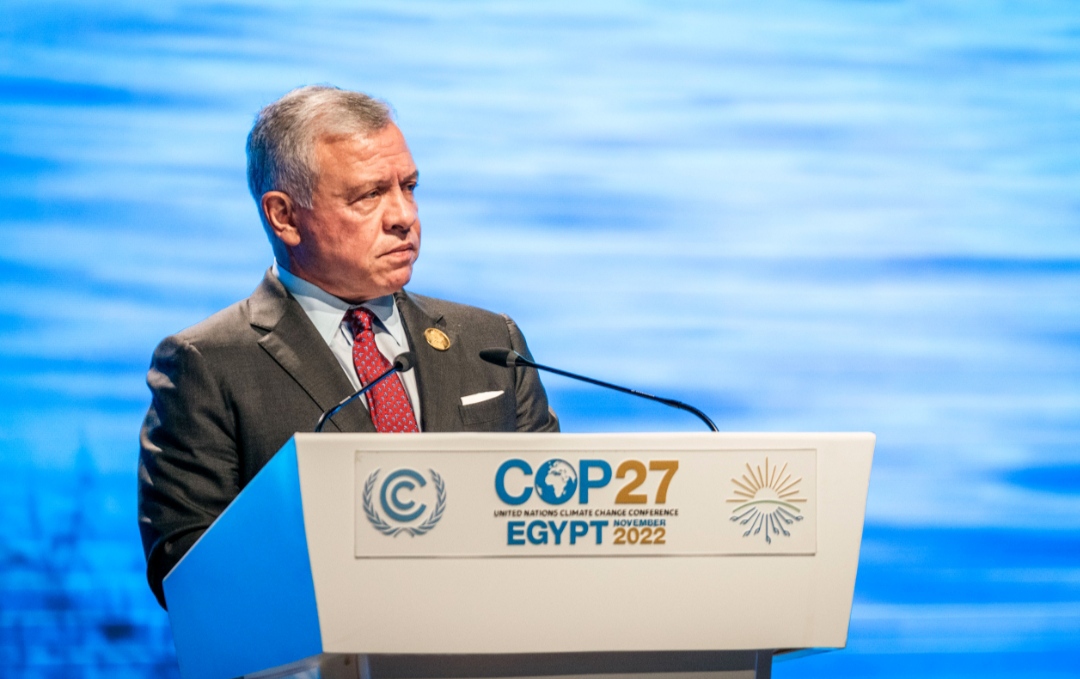 جلالة الملك يؤكد بمؤتمر تغير المناخ حرص الأردن على أن يكون مركزا إقليميا للتنمية الخضراء