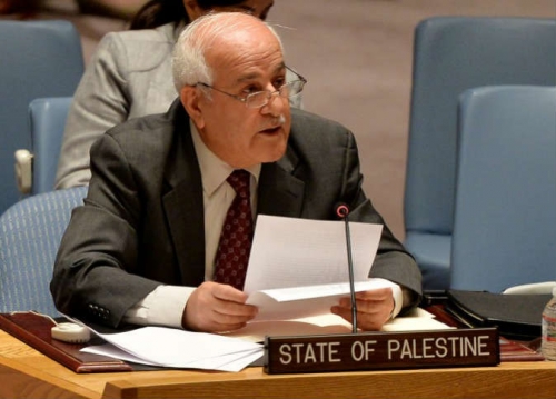 منصور: فلسطين لن تنسحب من الترشح لعضوية مجلس الأمن غير الدائمة