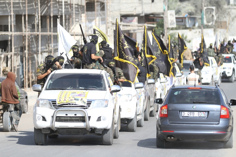 حركة الجهاد الاسلامي تنظم مسيرة محمولة في مدينة غزة