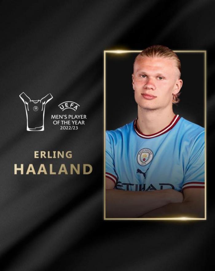هالاند يفوز بجائزة أفضل لاعب بأوروبا