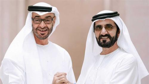 محمد بن راشد يبايع محمد بن زايد رئيسا للإمارات