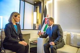 الملك يلتقي الممثلة العليا للشؤون الخارجية في الاتحاد الأوروبي