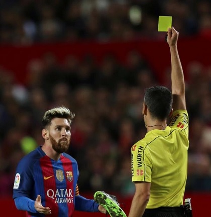 برشلونة يستأنف على بطاقة ميسي أمام إشبيلية
