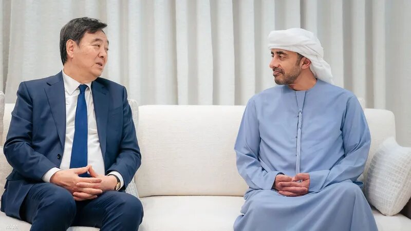 عبد الله بن زايد يبحث مع مبعوث الصين الاعتداءات الإيرانية