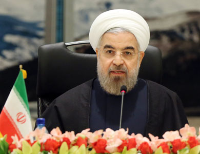 روحاني يعلن استمرار بلاده بدعم الشعب الفلسطيني والوقوف إلى جانبه