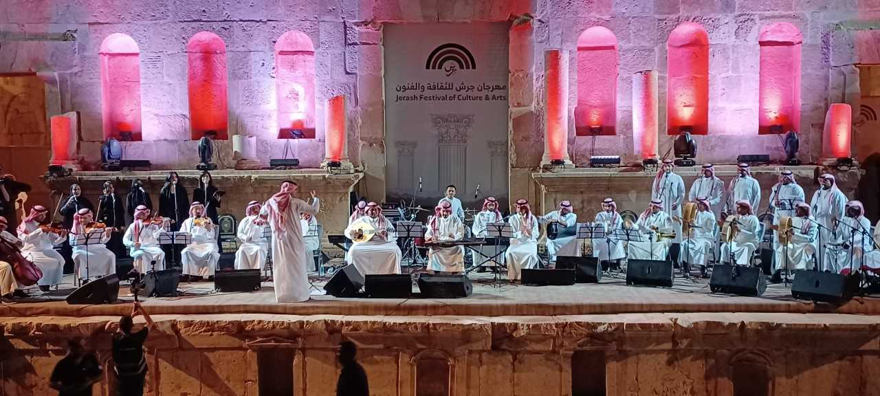 الفرقة الوطنية السعودية تحيي حفلا فنيا مميزا على المسرح الشمالي في جرش