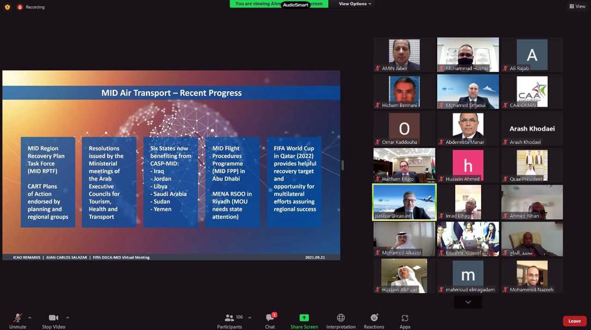 مستو يشارك باجتماع مدراء الطيران المدني في الشرق الأوسط