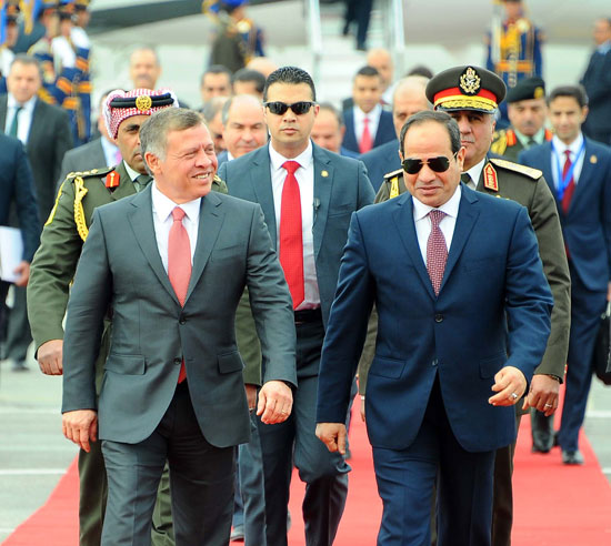 زيارة العاهل الأردني الملك عبد الله الثانى لمصر توحيد عربى فى القضية الفلسطينية