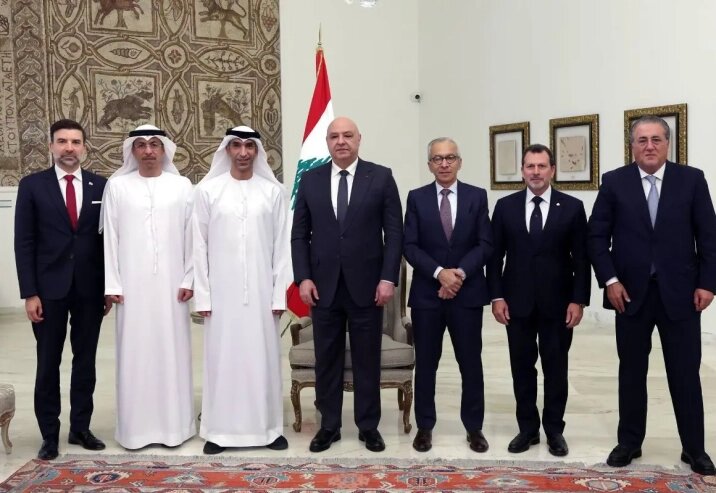 الرئيس اللبناني يستقبل ثاني الزيودي في قصر بعبدا