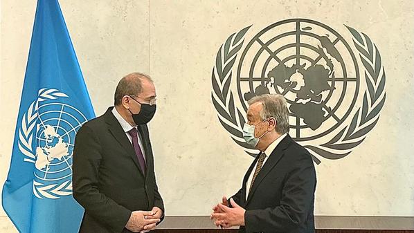 الصفدي لغوتيريش: ضرورة احترام إسرائيل الوضع التاريخي والقانوني في الحرم القُدسيّ الشريف